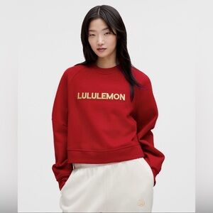 Lululemon Lunar New Year Scuba Oversized Pullover Dark Red(M/L)Limited Edition.